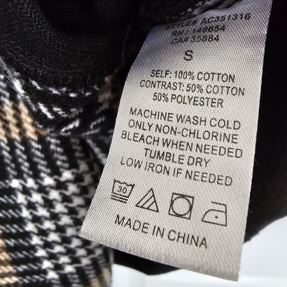 Sadie & Sage Denim Flannel‎ Shirt Shacket Jacket Small Outdoors Street Western - Picture 6 of 7